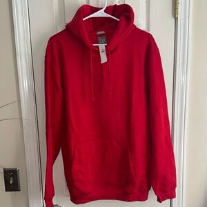 GAP Men's Vibrant Red Hoodie